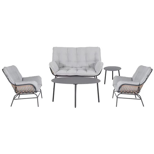 [Hometech] Sorella 4-Seater Outdoor Sofa Set in Grey with Coffee Table & End Table