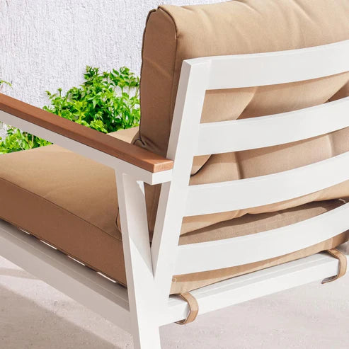 [Hometech] Verano 5-Seater Outdoor Sofa Set in Brown with Coffee Table